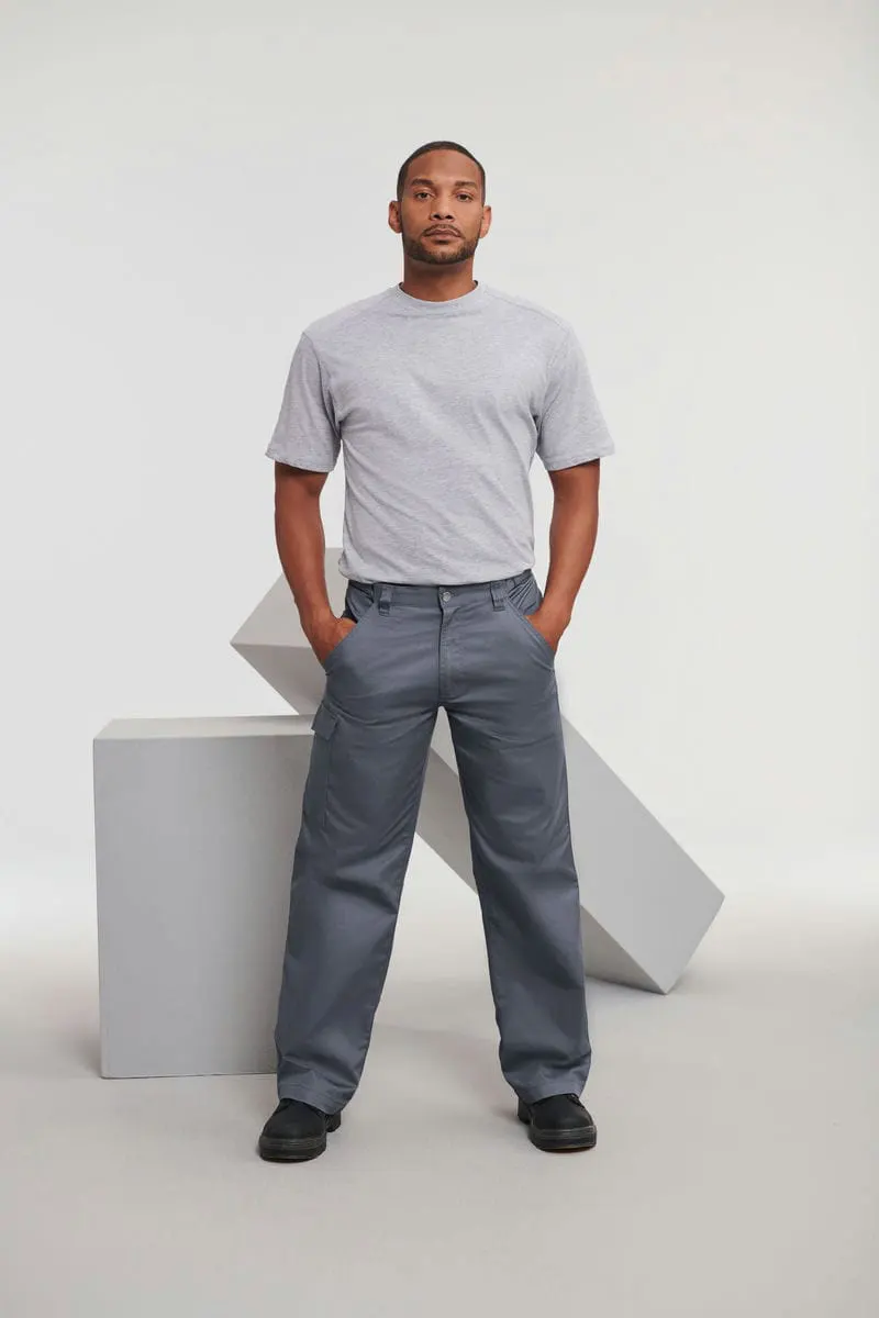 Russell Europe Mens Polycotton Twill Workwear Trousers