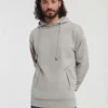 Russell Europe Mens Pure Organic High Collar Hooded Sweatshirt