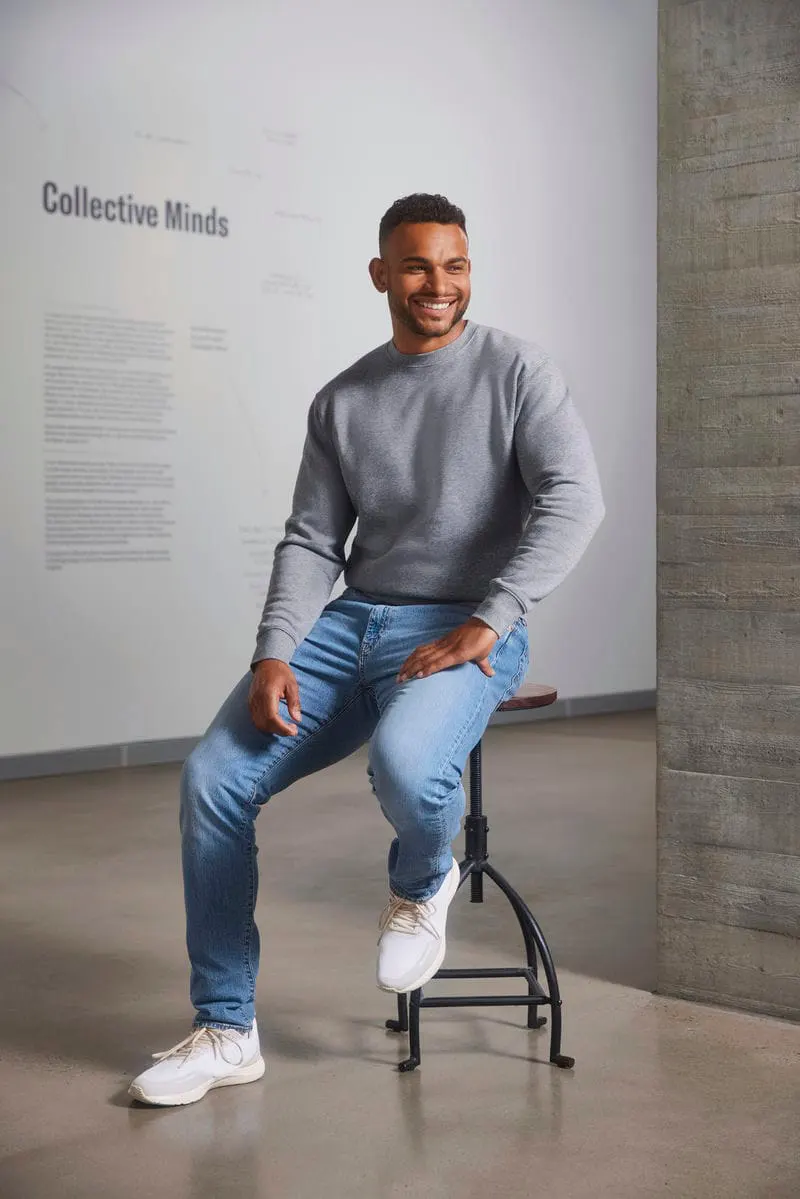 Russell Europe Mens Set In Sleeve Sweatshirt