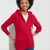 Russell Europe Womens Authentic Zipped Hooded Sweatshirt