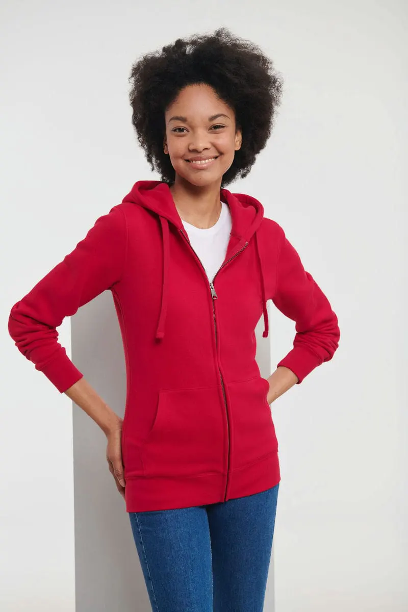 Russell Europe Womens Authentic Zipped Hooded Sweatshirt