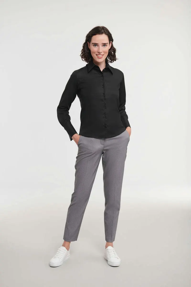 Russell Europe Womens Long Sleeve Ultimate Non Iron Shirt