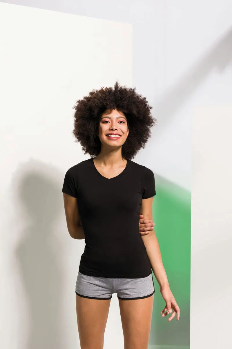 SF Feel Good Womens Stretch V Neck T Shirt