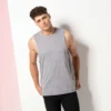 SF Mens High Neck Slash Armhole Vest