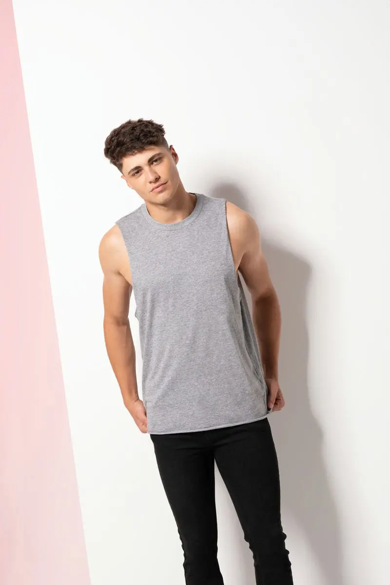 SF Mens High Neck Slash Armhole Vest