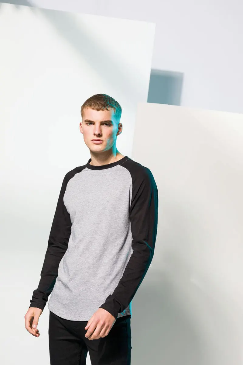 SF Mens Long Sleeve Baseball T Shirt