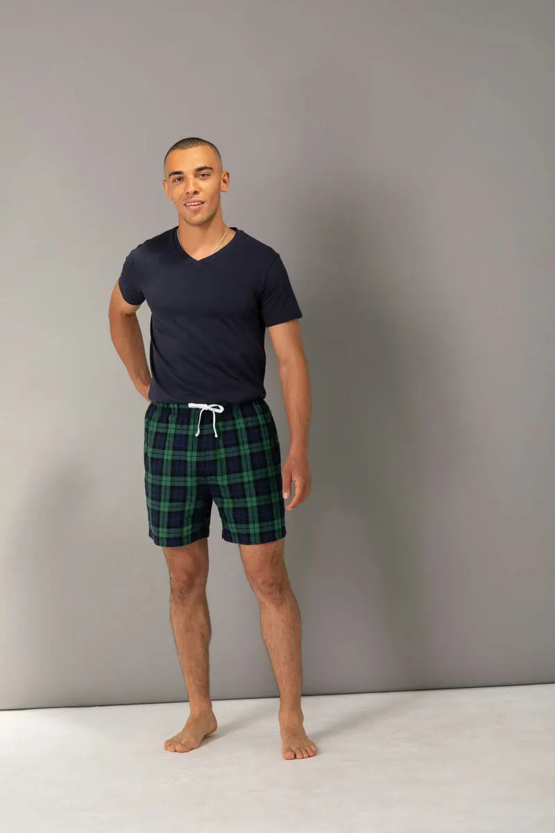 Sf Mens Tartan Lounge Shorts