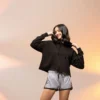 Sf Womens Cropped Slounge Hoodie