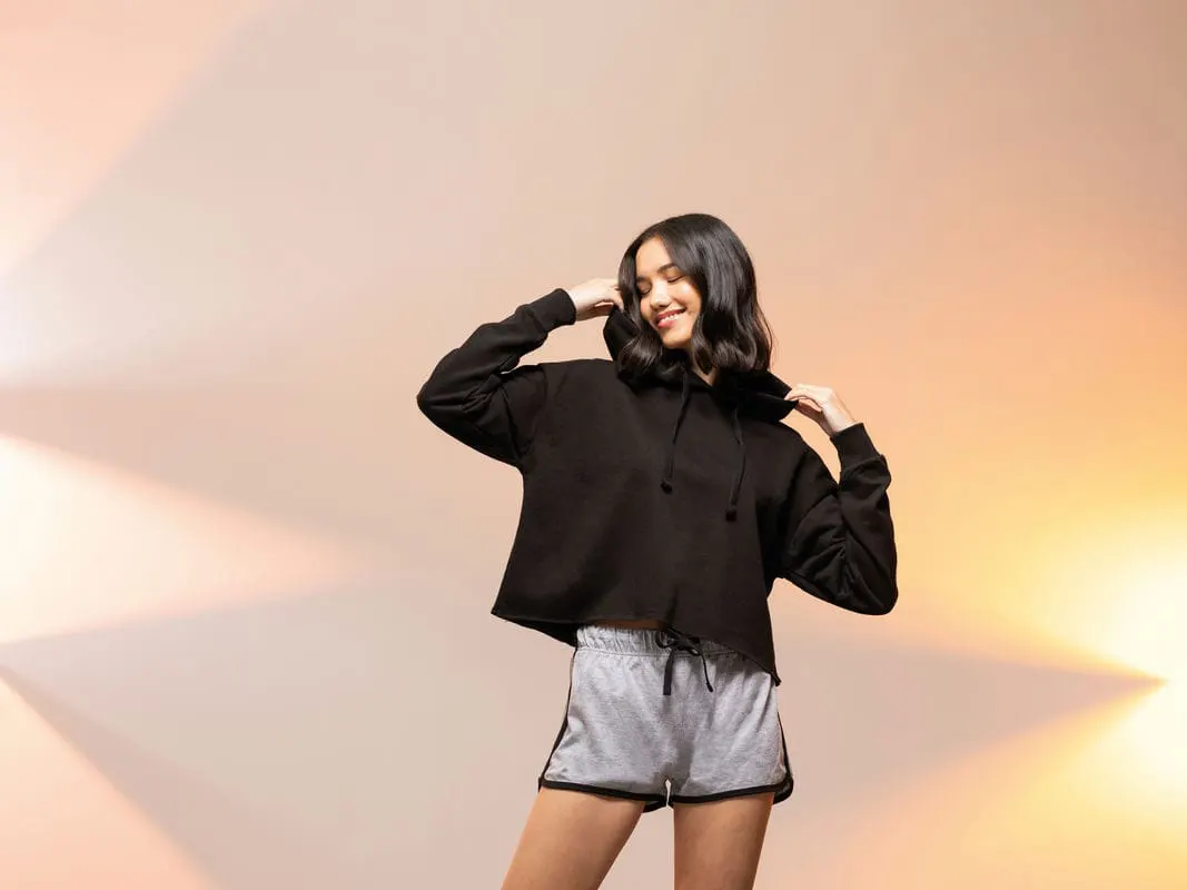 Sf Womens Cropped Slounge Hoodie