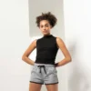 SF Womens High Neck Crop Vest