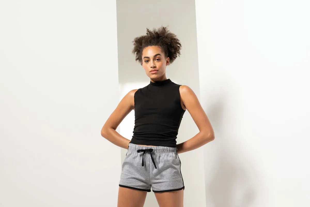 SF Womens High Neck Crop Vest