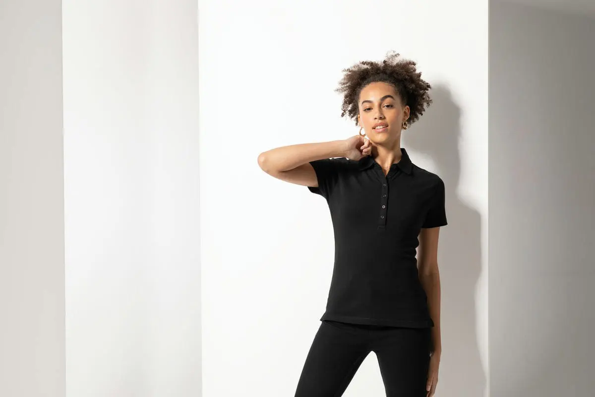 Sf Womens Short Sleeve Stretch Polo
