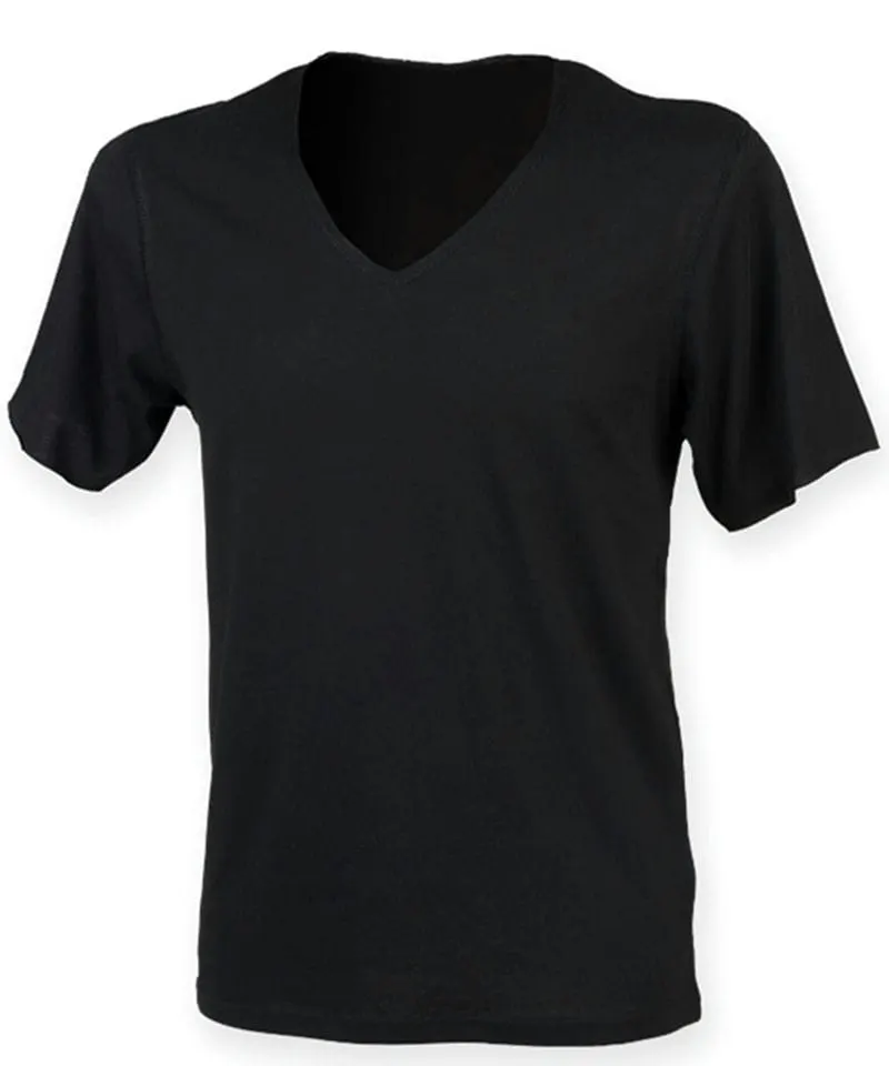 SF Mens Wide V Neck T Shirt