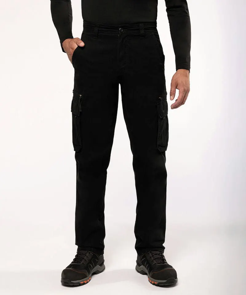 Kariban Mens Multi Pocket Trousers