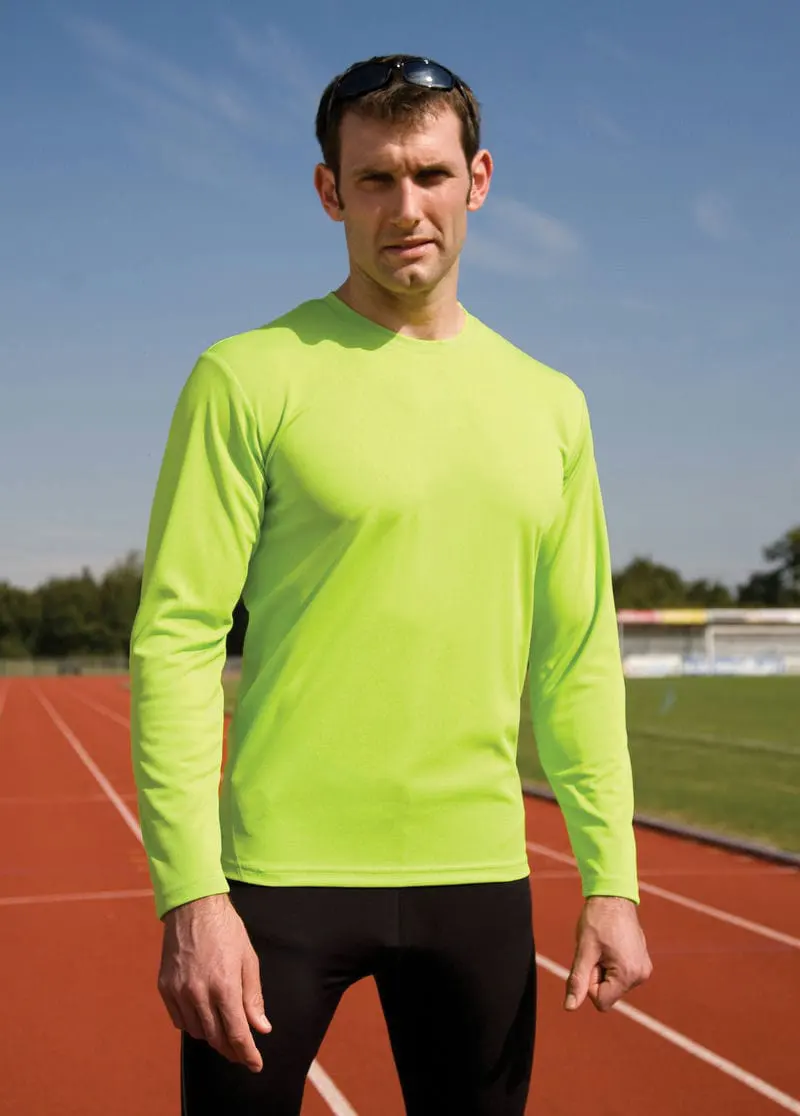Spiro Mens Quick Dry Long Sleeve T Shirt