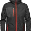 Black/Bright Red