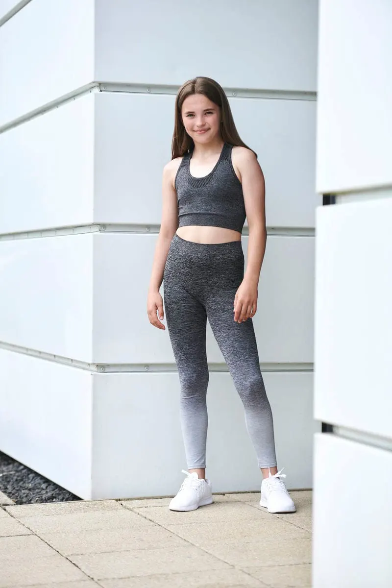 Tombo Womens Kids Seamless Fade Out Leggings