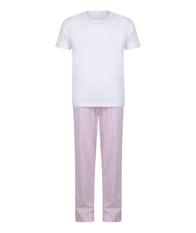 White/Pink/White Stripe