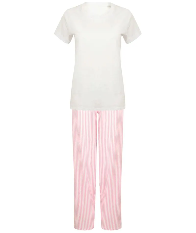 White/Pink/White Stripe