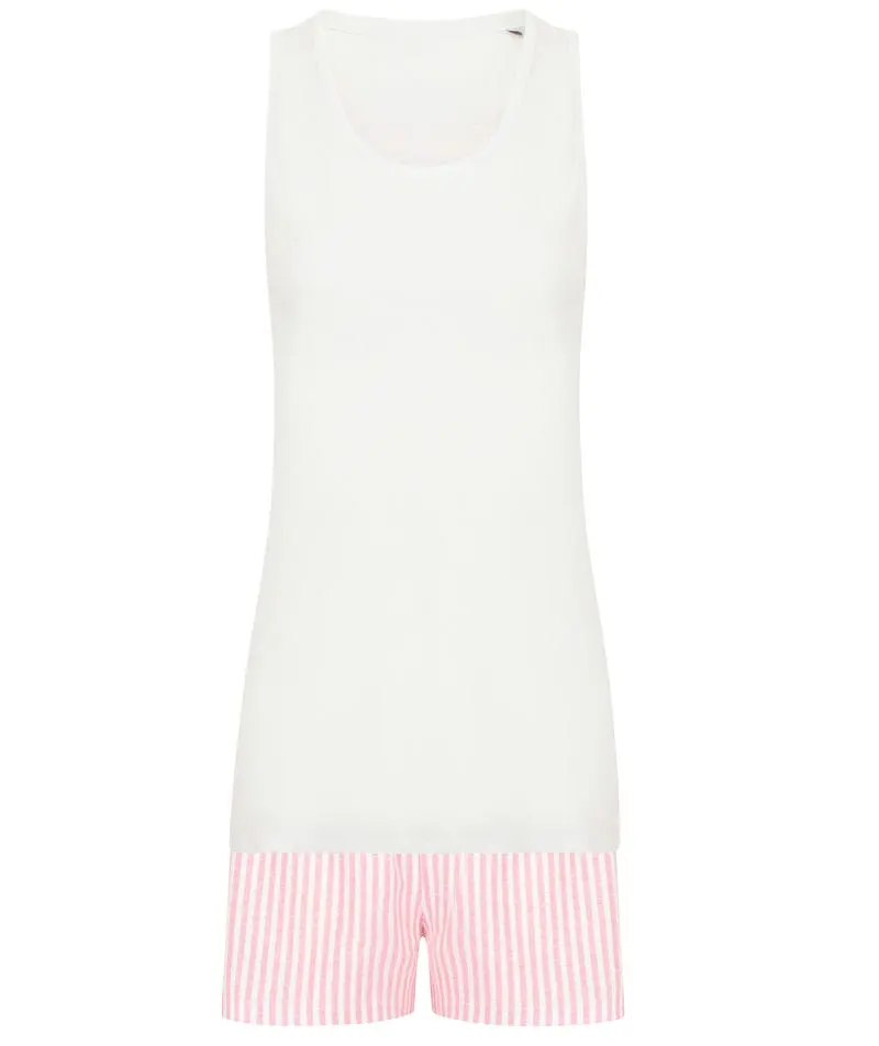 White/Pink/White Stripe