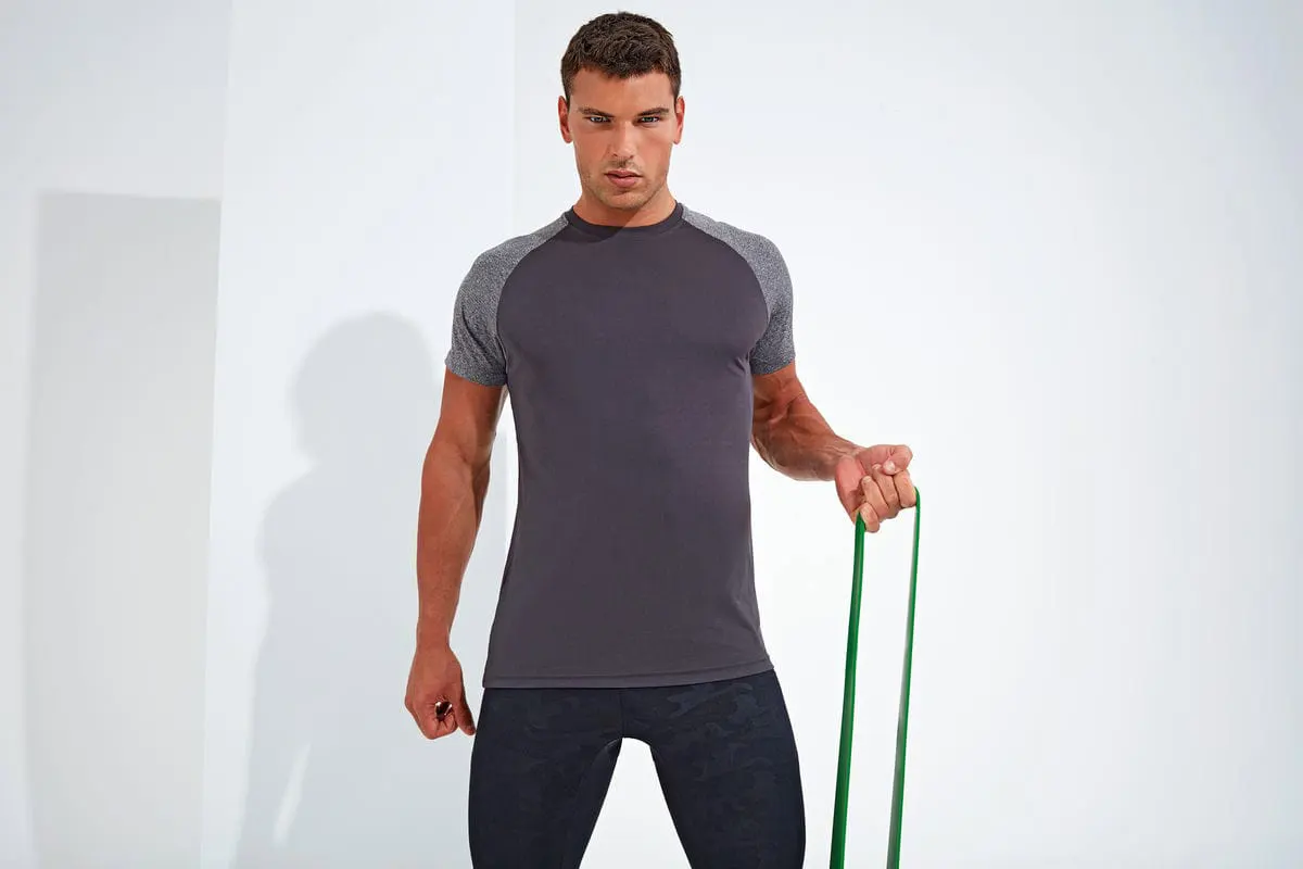 Tridri Mens Contrast Sleeve Performance T Shirt