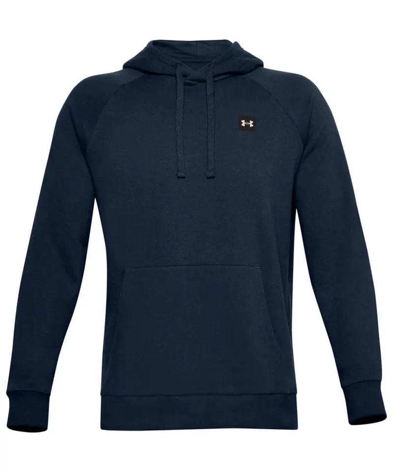 Under Armour Mens Rival Fleece Hoodie In Academy And Onyx White