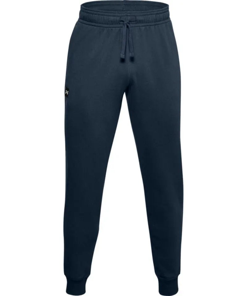 Under Armour Mens Rival Fleece Jogger In Academy And Onyx White