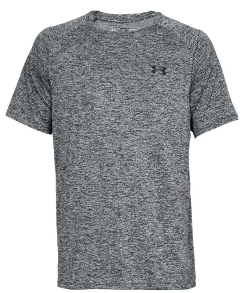 Under Armour Mens Tech Short Sleeve In Black And Black