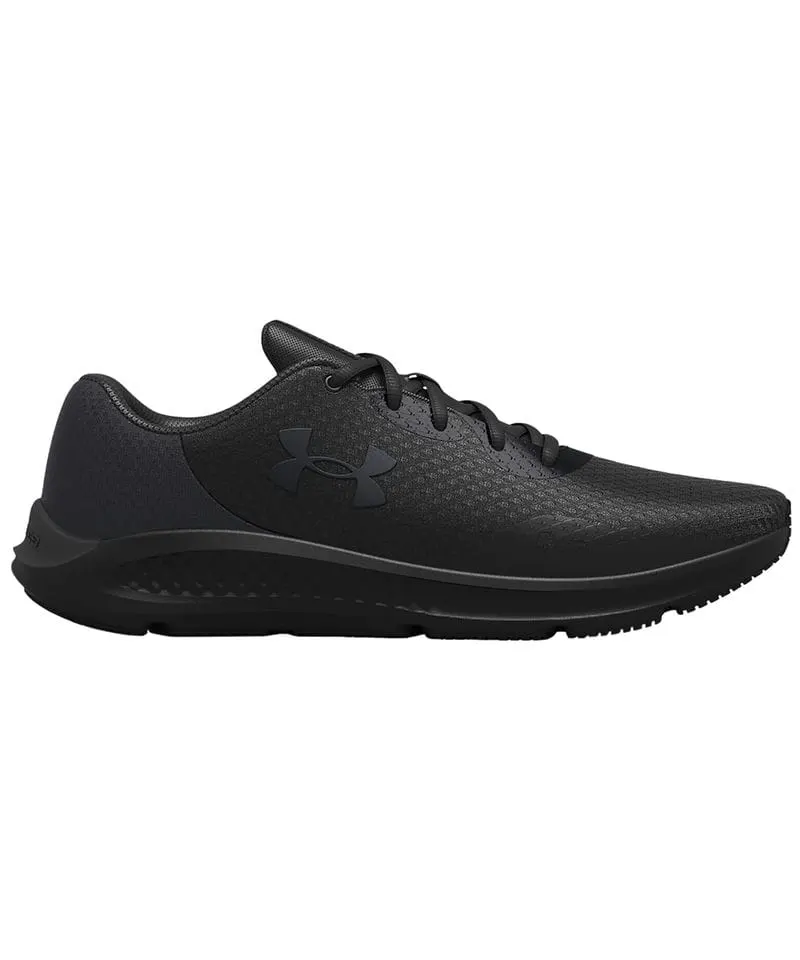 Under Armour Mens Ua Charged Pursuit 3 Trainers In Black And Black And Black