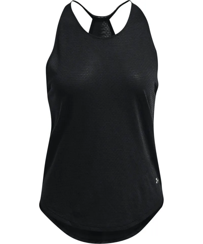 Under Armour Womens Ua Streaker Tank In Black And Black And Reflective