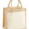 Westford Mill Cotton Pocket Jute Midi Tote