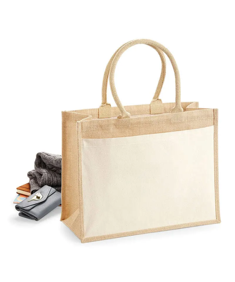 Westford Mill Cotton Pocket Jute Shopper