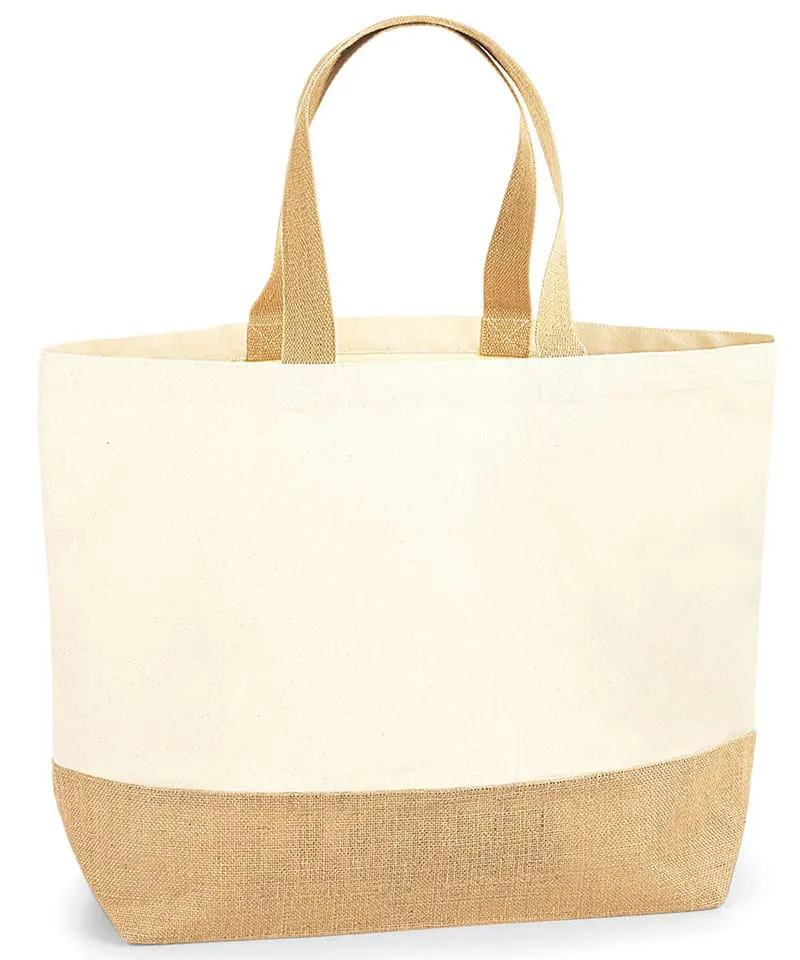 Westford Mill Jute Base Canvas Tote Xl