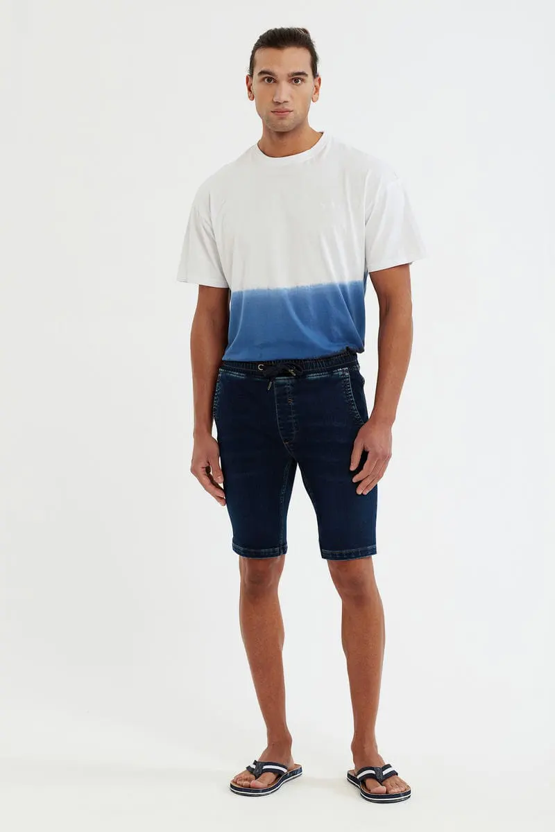 Wombat Mens Denim Drawstring Shorts