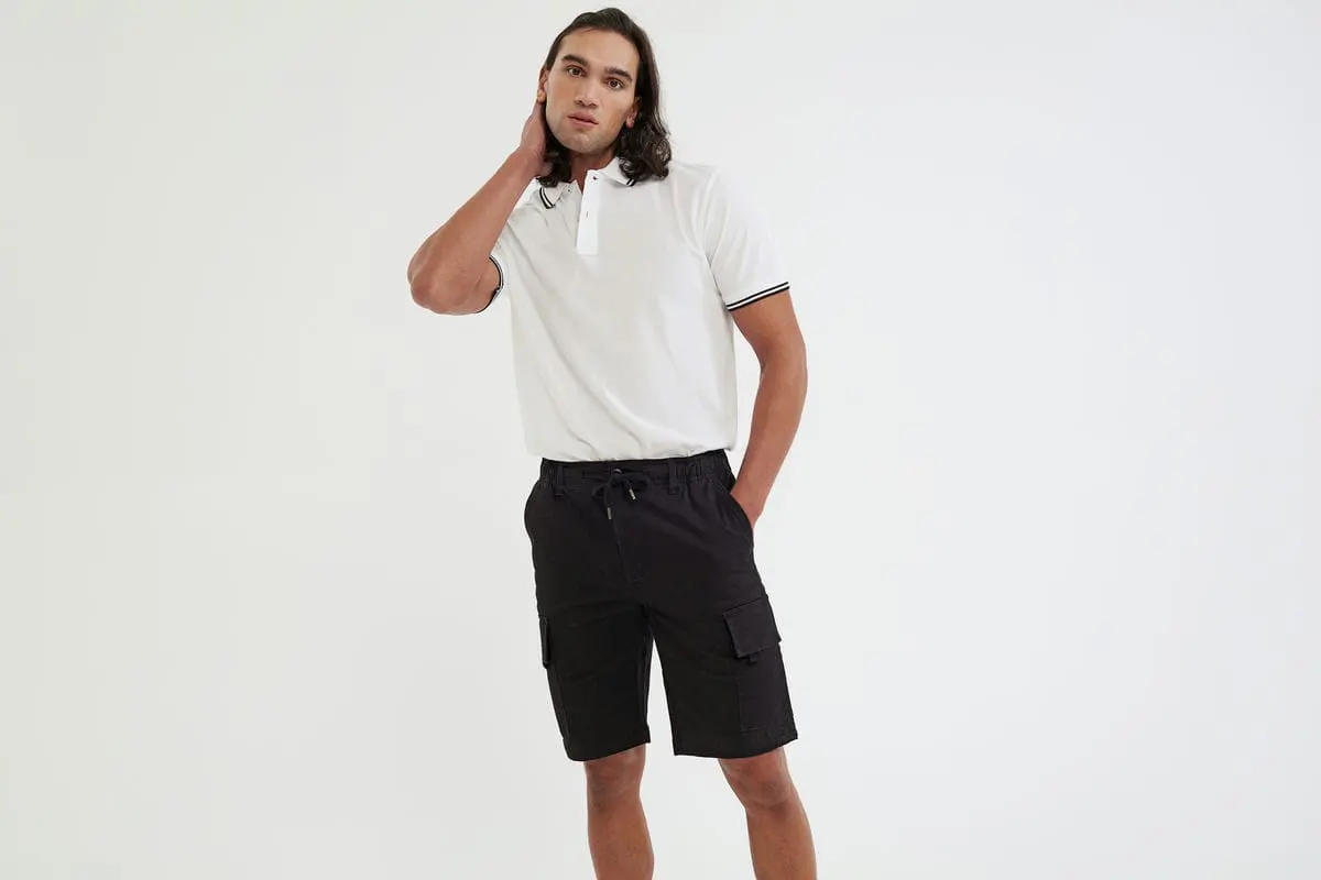 Wombat Mens Drawstring Cargo Utility Shorts