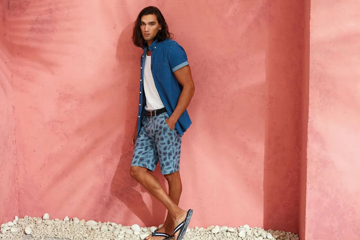 Wombat Mens Palm Print Shorts