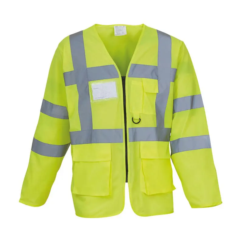 Yoko Hi Vis Executive Long Sleeve Waistcoat Hvj800