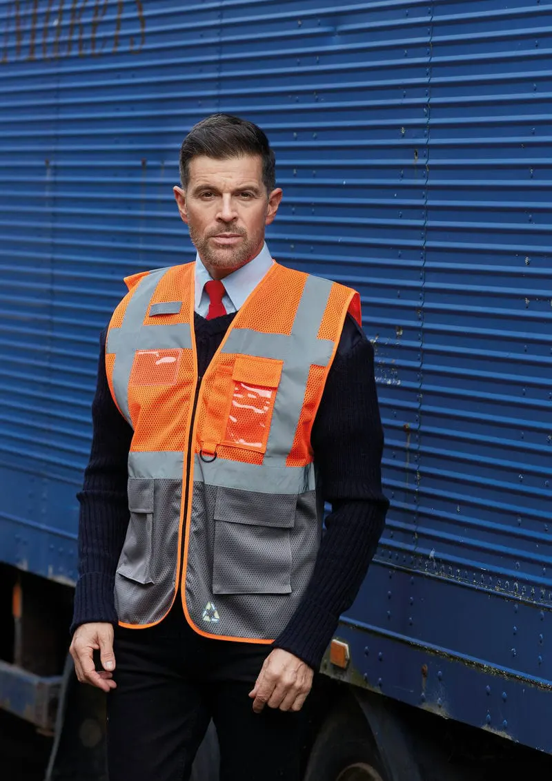 Yoko Hi Vis Top Cool Open Mesh Executive Waistcoat Hvw820