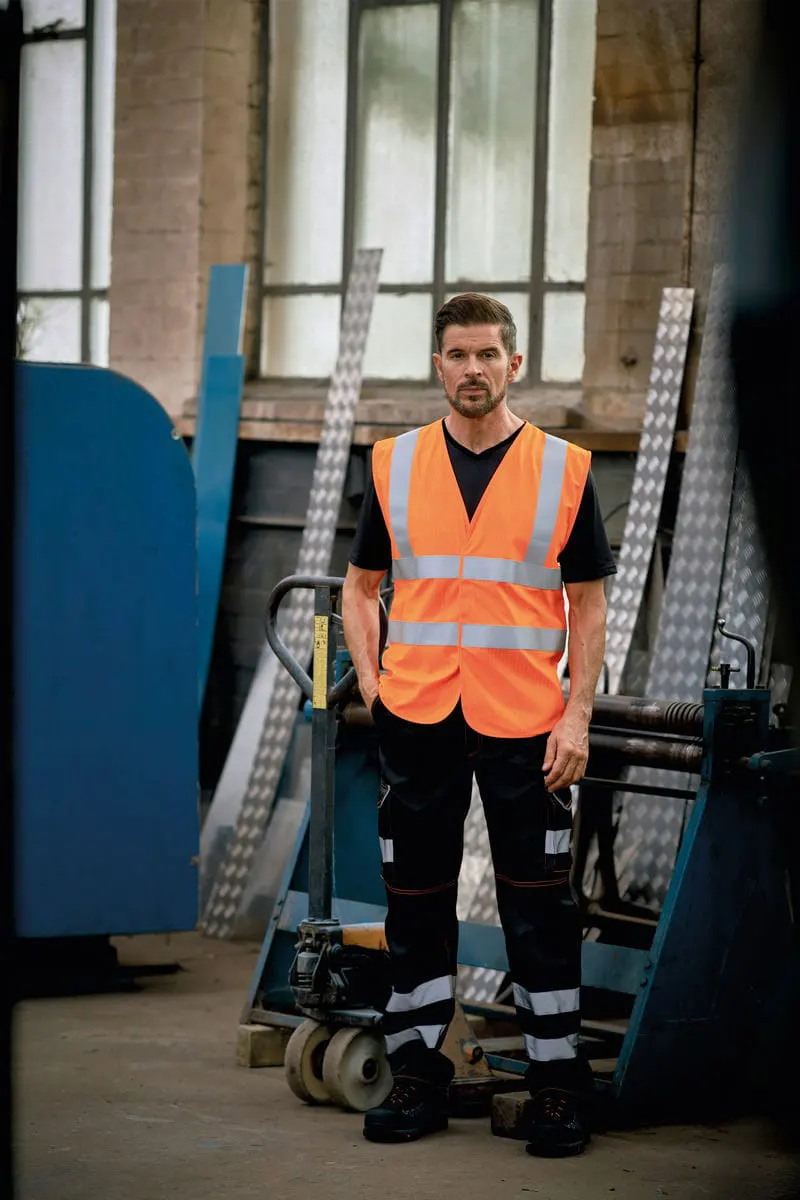 Yoko Mens Hi Vis Flame Retardant Anti Static Waistcoat Hvw100Asfr
