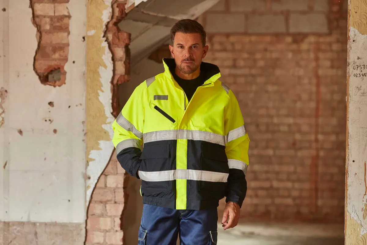 Yoko Mens Hi Vis Fontaine Flight Jacket Hvp209