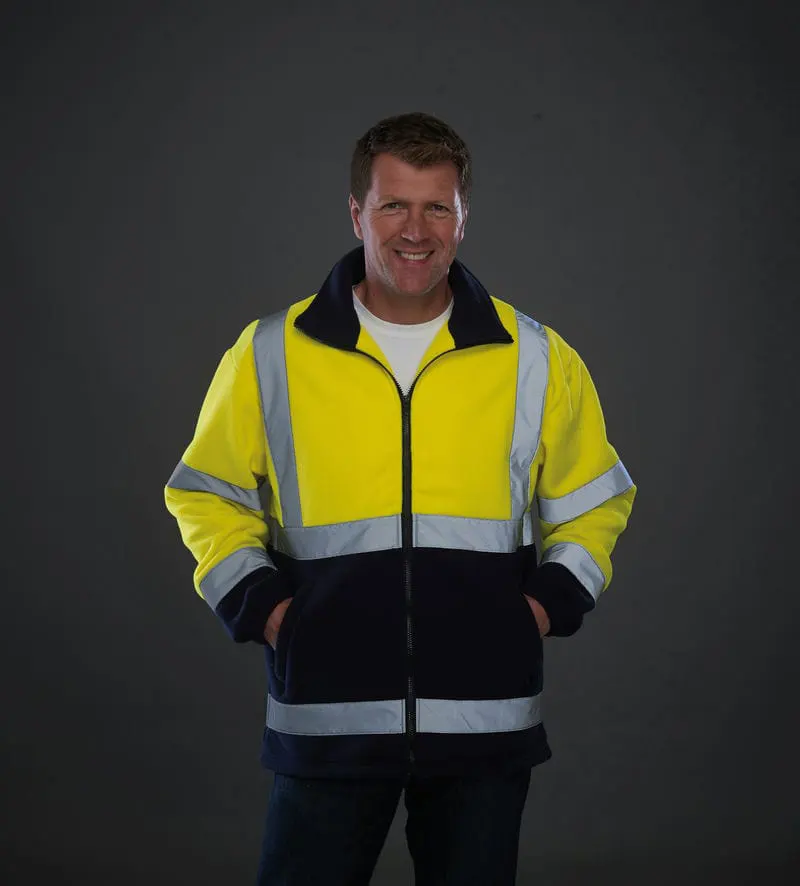 Yoko Mens Hi Vis Heavyweight Fleece Jacket Hvk08