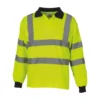 Yoko Mens Hi Vis Long Sleeve Polo Hvj310