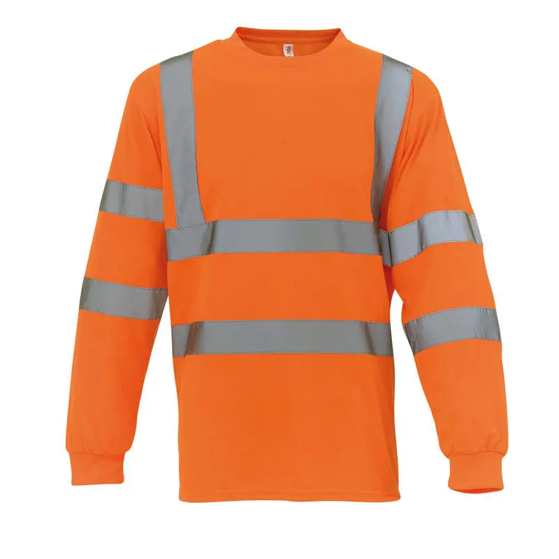 Yoko Mens Hi Vis Long Sleeve T Shirt HVJ420