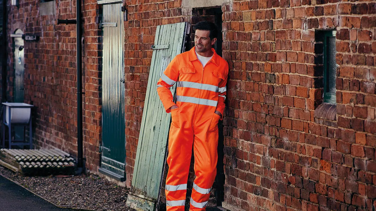 Yoko Mens Hi Vis Polycotton Coverall Hv058