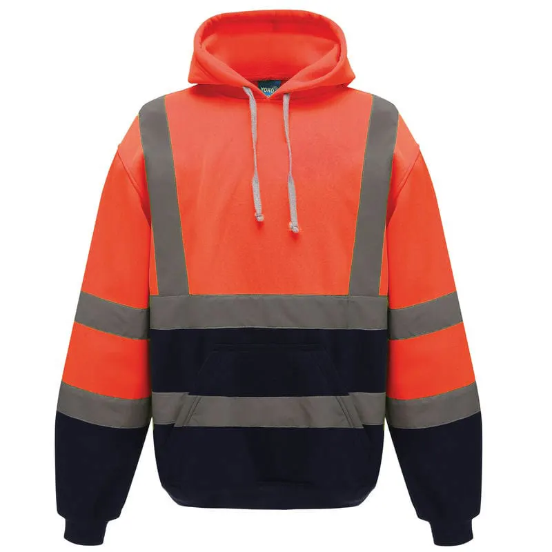 Yoko Mens Hi Vis Pull Over Hoodie Hvk05