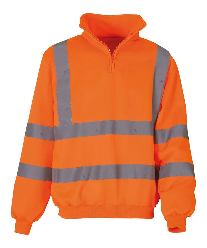 Yoko Mens Hi Vis ¼ Zip Sweatshirt Hvk06