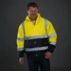 Yoko Mens Hi Vis Two Tone Bomber Jacket Hvp218