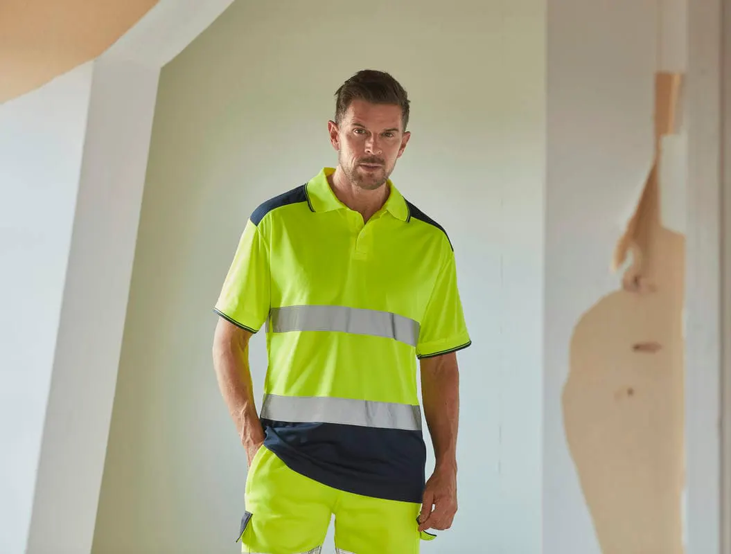 Yoko Mens Hi Vis Two Tone Polo Shirt Hvj220