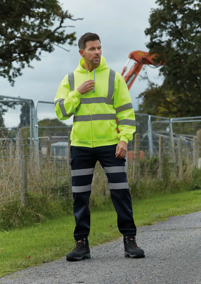 Yoko Mens Hi Vis Zip Hoodie Hvk07