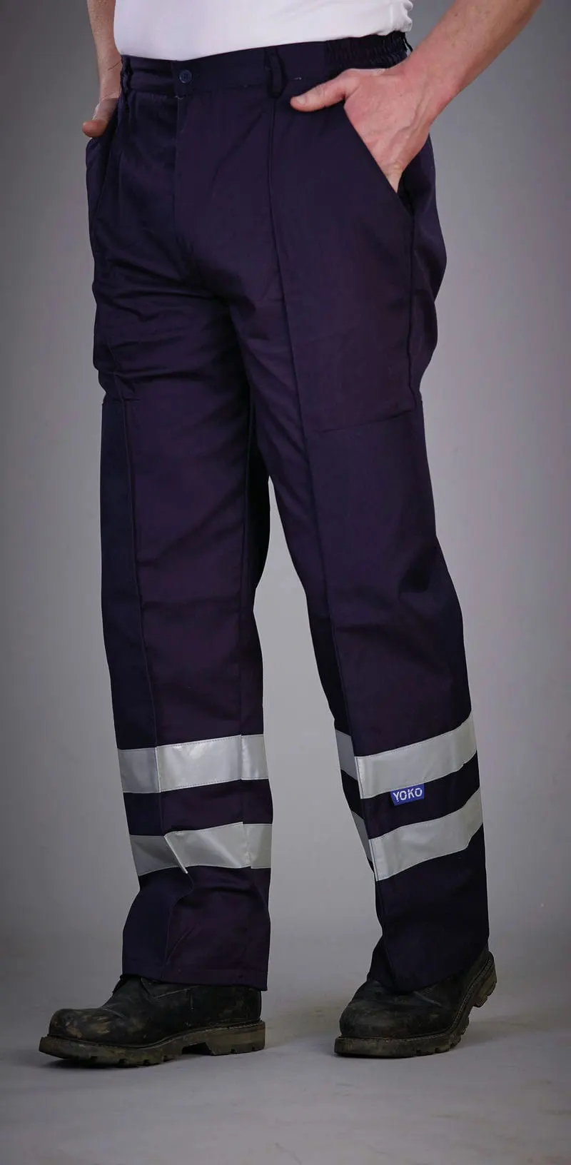 Yoko Mens Reflective Polycotton Ballistic Trousers Bs015T
